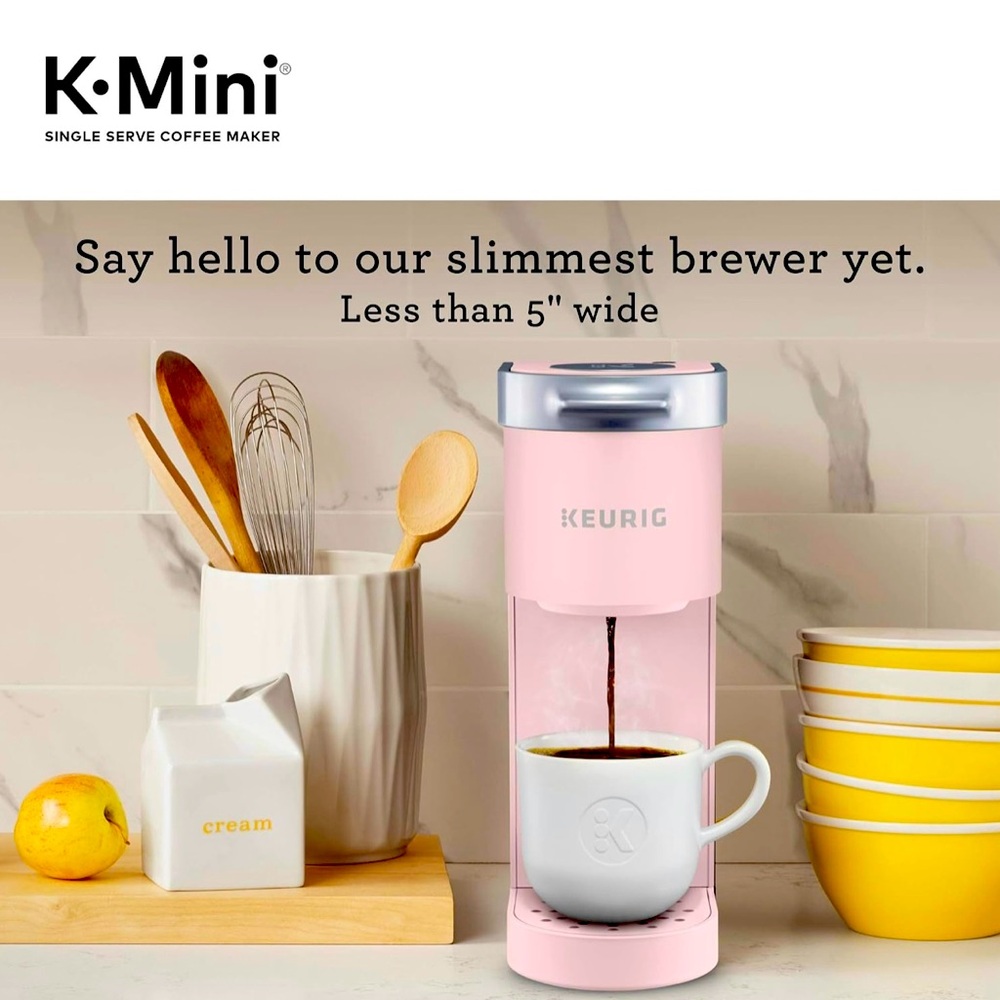 Keurig K-Mini single serve coffee maker
Color: Dusty Rose